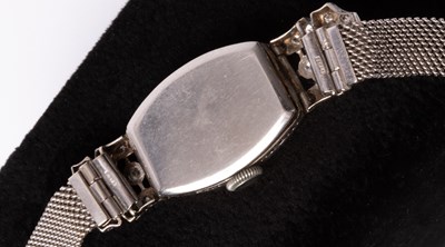 Lot 11 - A lady's Art Deco diamond set cocktail wristwatch