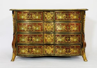 Lot 602 - A French early 18th Century brass,...