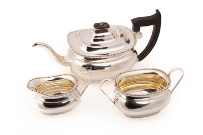 Lot 138 - A three-piece silver tea set