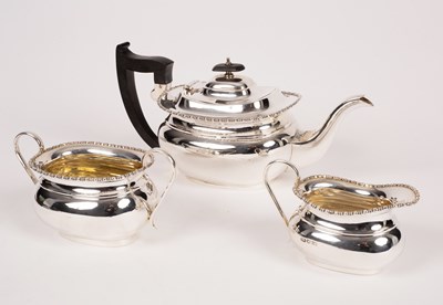 Lot 2 - A three-piece silver tea set