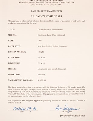 Lot 391 - Alfred Joseph Casson (1898-1992)