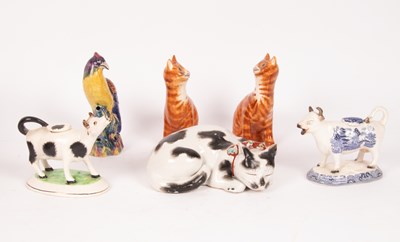 Lot 156 - A pair of Griselda Hill Wemyss pottery cats