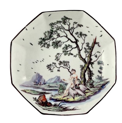 Lot 154 - A Chelsea octagonal saucer, circa 1753,...