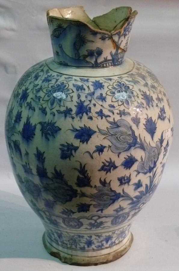 Lot 163 - A Safavid pottery jar, possibly late 17th...