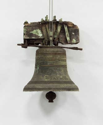 Lot 1 - A school bell, the shoulder signed R.Taylor,...