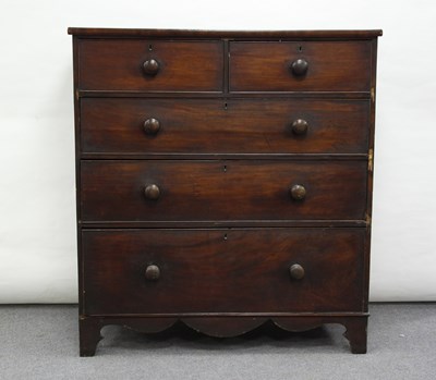 Lot 62 - A large mahogany chest of two short and three...