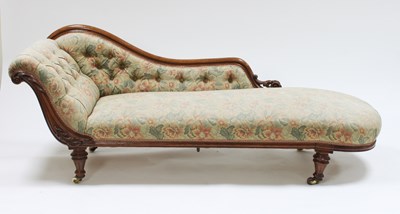 Lot 79 - A Victorian walnut and button upholstered...