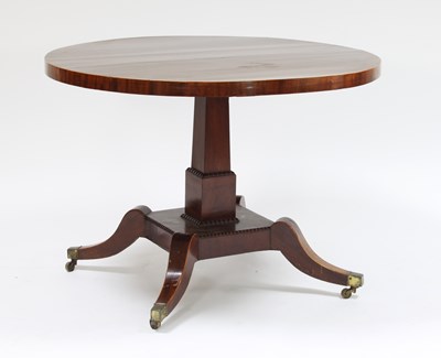 Lot 82 - A Regency mahogany circular tilt-top pedestal...