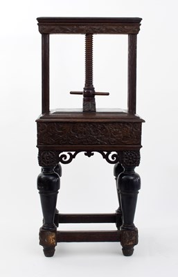 Lot 84 - A 17th Century Flemish carved oak book press,...