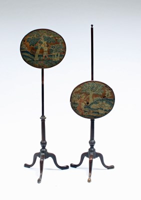 Lot 102 - A pair of George III mahogany tripod pole...