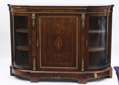 Lot 104 - A Victorian walnut and gilt metal mounted side...