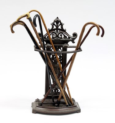 Lot 108 - A cast iron hall stand and a quantity of...