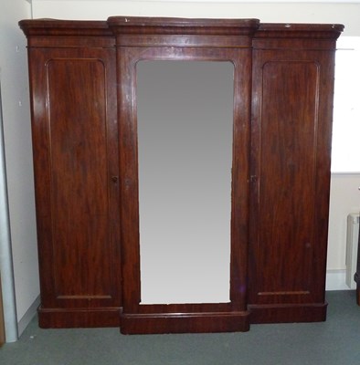 Lot 111 - A Victorian breakfront wardrobe, 210cm wide