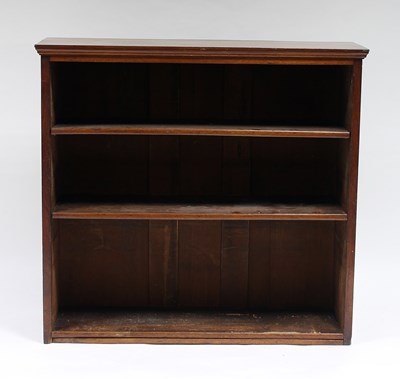 Lot 142 - A mahogany open bookcase, fitted adjustable...