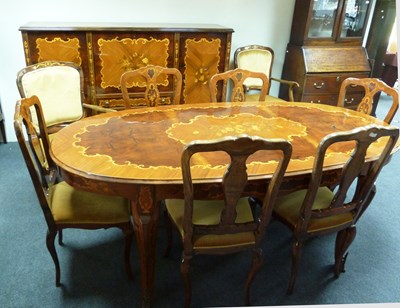 Lot 143 - An Italian walnut dining suite of 18th Century...