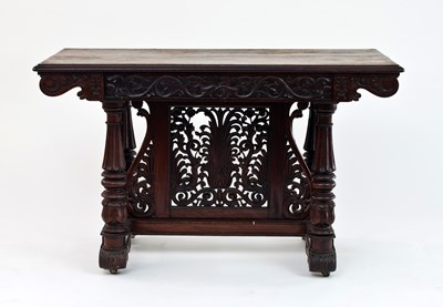 Lot 151 - A William IV Anglo-Indian padouk centre table,...