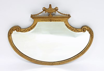 Lot 153 - A gilt wood and plaster shield-shaped wall...