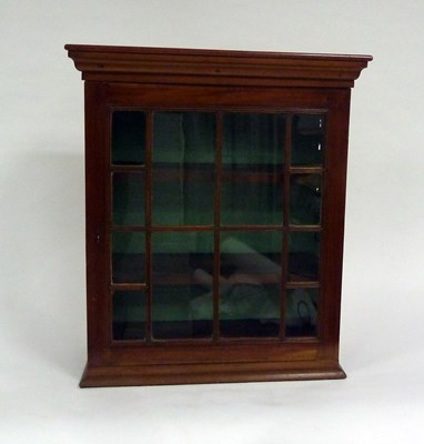 Lot 155 - A mahogany wall cupboard, with astragal glazed...