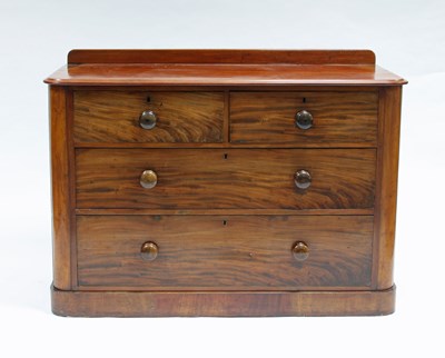 Lot 156 - A Victorian mahogany chest of two long and two...