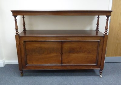 Lot 176 - A late Victorian mahogany buffet on turned...