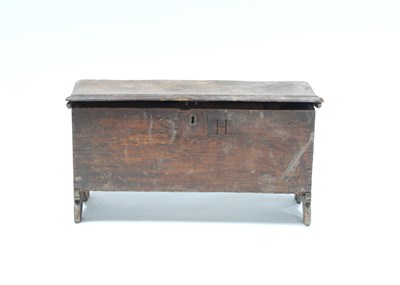 Lot 181 - An oak chest, the rectangular top with moulded...