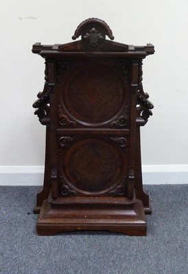 Lot 197 - A late 19th Century walnut cupboard, with...