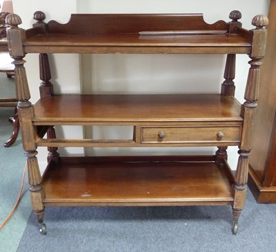 Lot 200 - An early Victorian mahogany three-tier buffet...