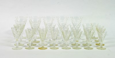 Lot 217 - A part cut glass table service and other glass