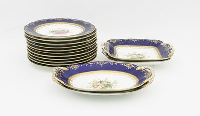 Lot 239 - A Coalport botanical part dessert service,...