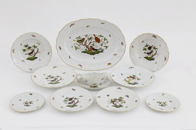 Lot 245 - A Herend 'Rothschild Birds' pattern part...