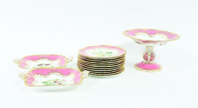 Lot 246 - A Coalport botanical dessert service, circa...