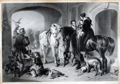 Lot 327 - After Landseer/Le Retour de la Chasse au...