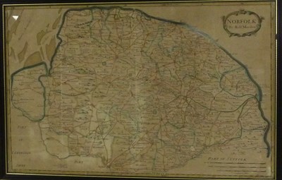 Lot 328 - Robert Morden/Map of Norfolk/sold by Abel...