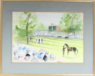 Lot 341 - H Drummond/Parade Ring/signed/watercolour,...