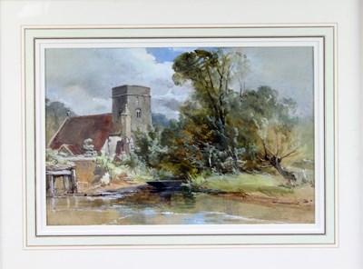 Lot 342 - Charles Branwhite/Church viewed beyond a River...