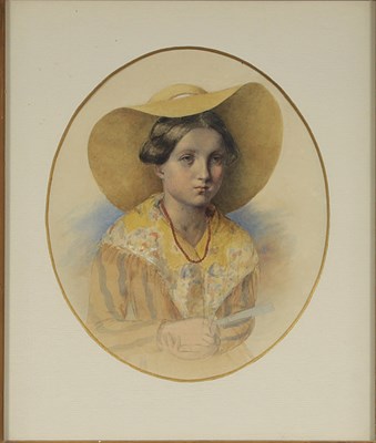 Lot 366 - 19th Century School/Portrait of a Girl/wearing...