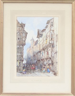 Lot 370 - Samuel Read (British 1815-1883)/Street in...