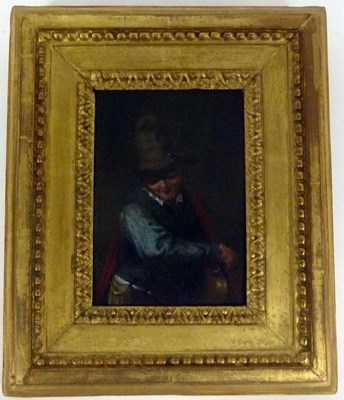 Lot 430 - 19th Century Dutch School/Man in a Blue...