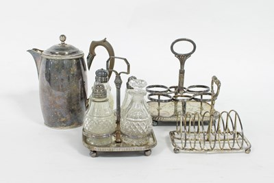 Lot 452 - A Sheffield plate toast rack, Matthew Boulton,...