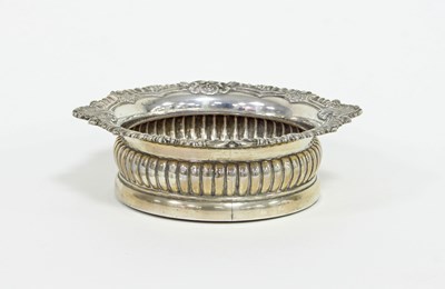 Lot 480 - A silver wine coaster, WB, London 1836 with...