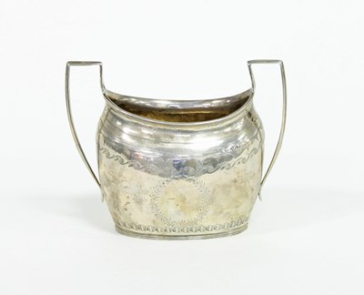 Lot 482 - A two-handled silver sugar bowl, George III...