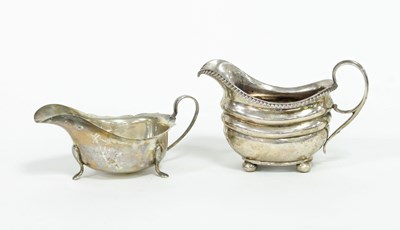 Lot 484 - An oval silver cream jug, London 1812, with...