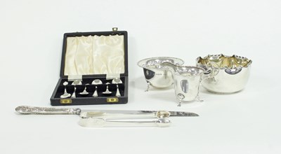 Lot 498 - A silver sugar bowl and cream jug, Birmingham...