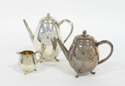 Lot 504 - A Victorian silver three-piece tea service,...