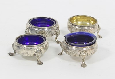 Lot 525 - A matched set of four 18th Century silver...