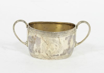 Lot 527 - A twin-handled silver sugar basin, H.S,...