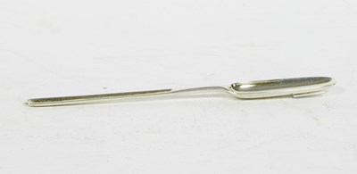 Lot 534 - A Georgian silver marrow scoop, marks rubbed,...