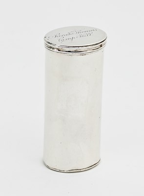 Lot 535 - A George III folding silver nutmeg grater,...