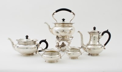 Lot 538 - A five-piece silver tea service, Charles...