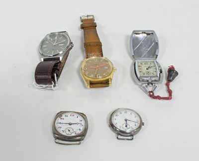 Lot 551 - Two wristwatches, two silver wristwatches and...